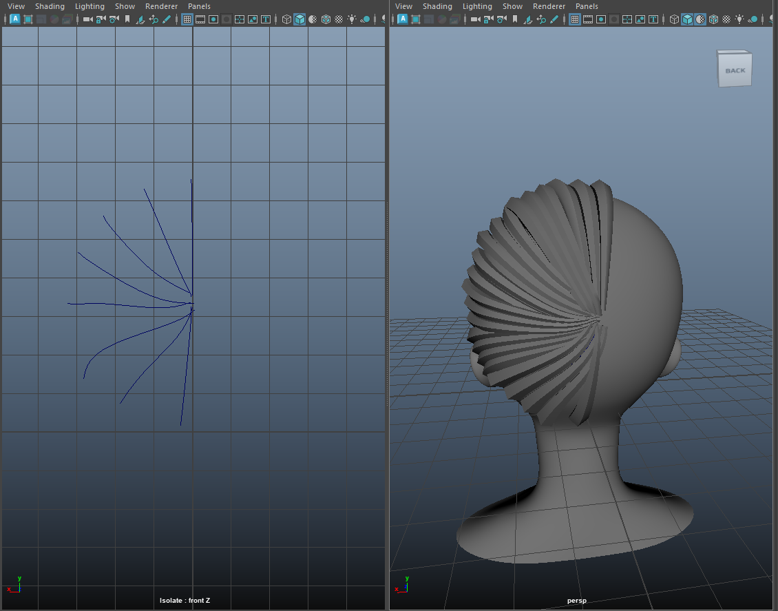 back hair sweep mesh