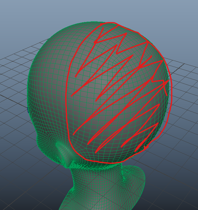 back of the head